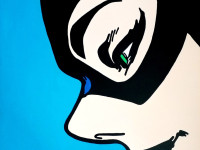 Virro, GATUBELA, acrílico sobre tela,  100 x 100 cm.